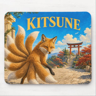 Tapis De Souris Kitsune, Monstre de Fantasy Gothique