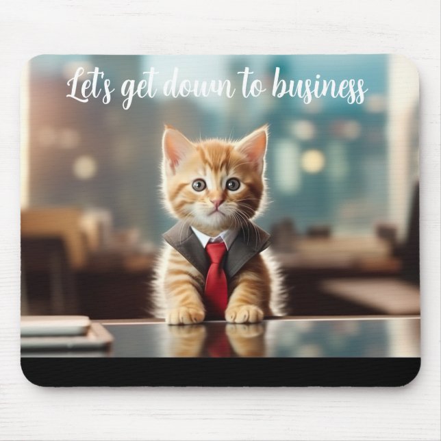 Tapis De Souris Kitten d'affaires  (Devant)