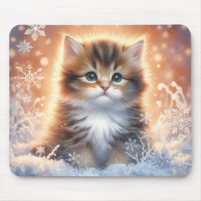 Tapis de souris Kitten pour les Fêtes (Devant)