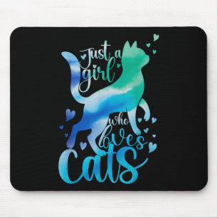 Tapis De Souris Kitty Juste Une Fille Qui Aime Les Chats, Mignonne