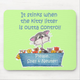 Tapis De Souris Kitty Litter pue