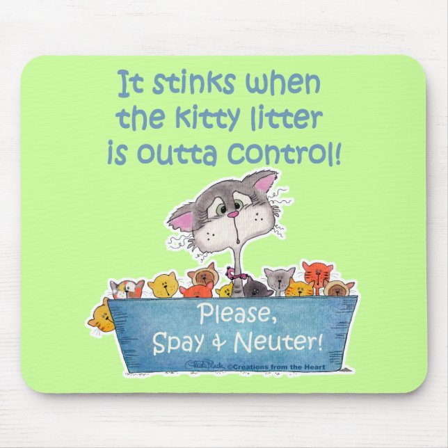 Tapis De Souris Kitty Litter pue (Devant)