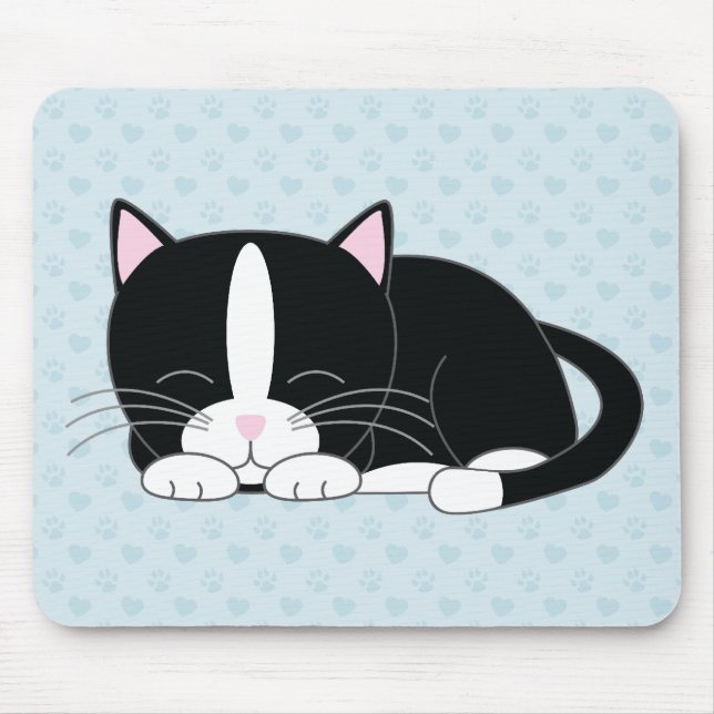 Tapis De Souris Kitty somnolent {smoking} (Devant)