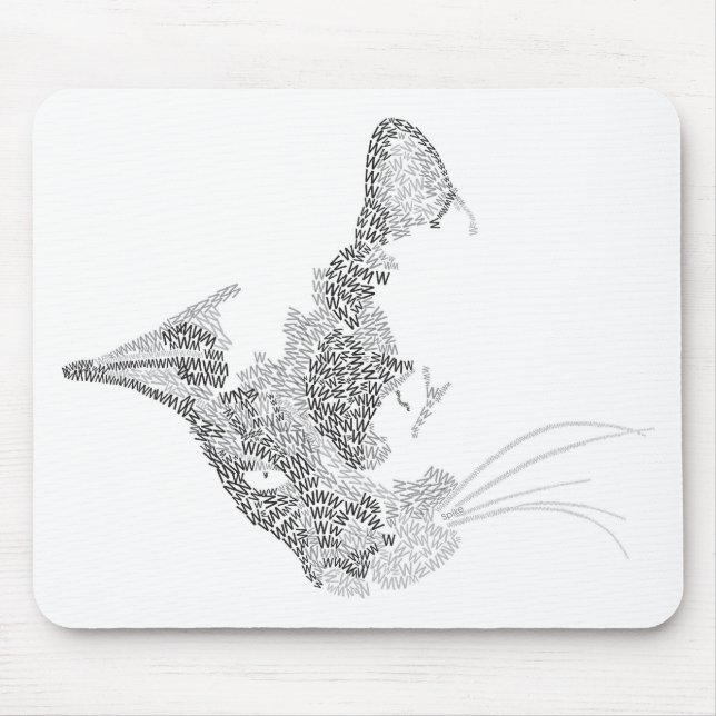 Tapis De Souris Kitty typographique (Devant)