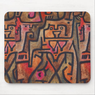 Tapis De Souris Klee Expressionniste Forêt Abstraite Art Moderne