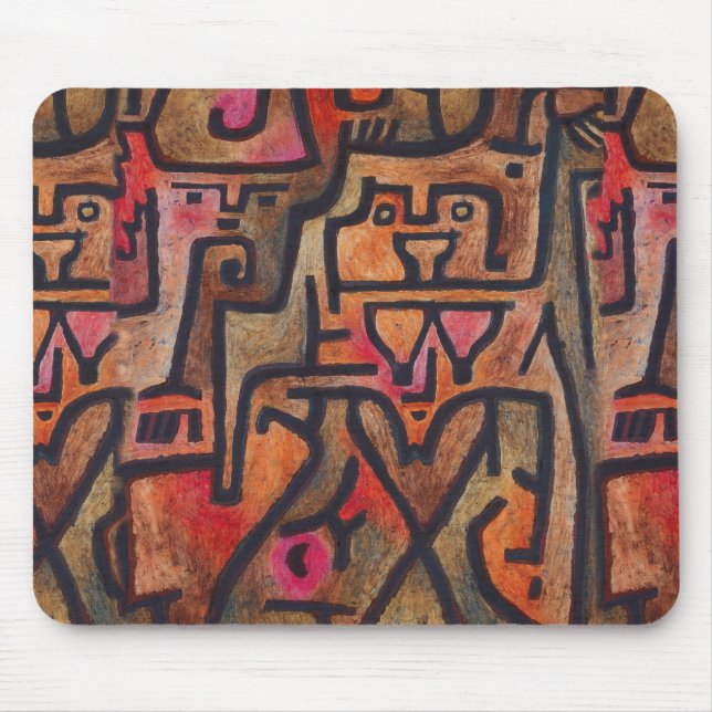 Tapis De Souris Klee Expressionniste Forêt Abstraite Art Moderne (Devant)