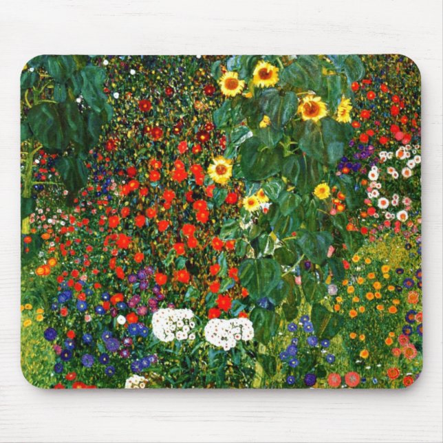 Tapis De Souris Klimt : Souris de jardin de fleurs (Devant)