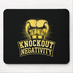 Tapis De Souris Knockout Négativité Boxer Sports Force Gym Athl
