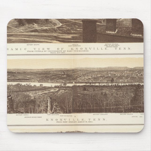 Tapis De Souris Knoxville, Chattanooga (Devant)
