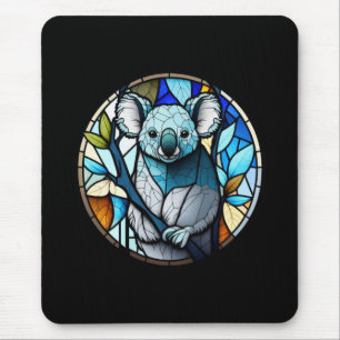 Tapis De Souris Koala Animal Portrait Vitrail Faune Libre
