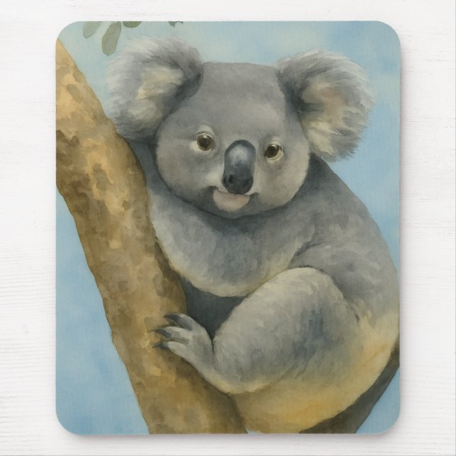 Tapis De Souris Koala Calm - Aquarelle Faune (Devant)