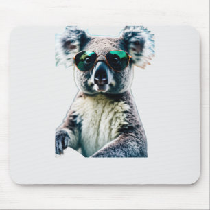 Tapis De Souris Koala Cool dans un Jeep avec des Lunettes de Solei