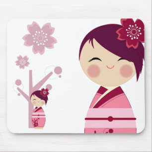 Tapis De Souris Kokeshi Sakura Mousepad