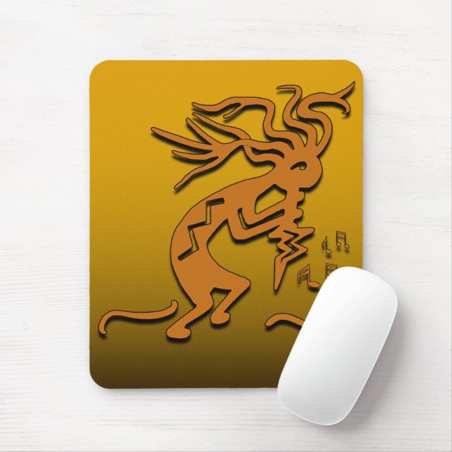 Tapis De Souris Kokopelli Musical Merry Maker & Notes (Avec souris)