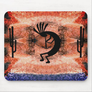 Tapis De Souris Kokopelli Sunset Mosaic Sud-Ouest du désert