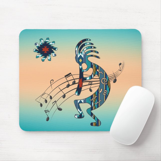 Tapis de souris Kokopelli Turquoise (Avec souris)