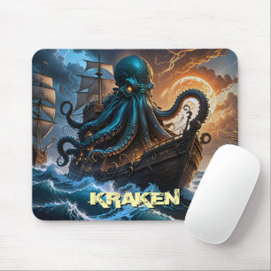 Tapis De Souris Kraken Giant Squid Octopus Comme Monster Créature
