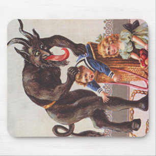 Tapis De Souris Krampus enlève des enfants