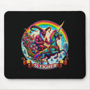 Tapis De Souris Krampus Licorne Démon Horreur Noël Aller