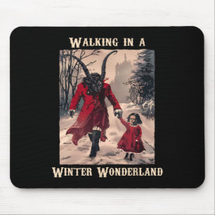 Tapis De Souris Krampus Winter Wonderland Design de Noël gothique