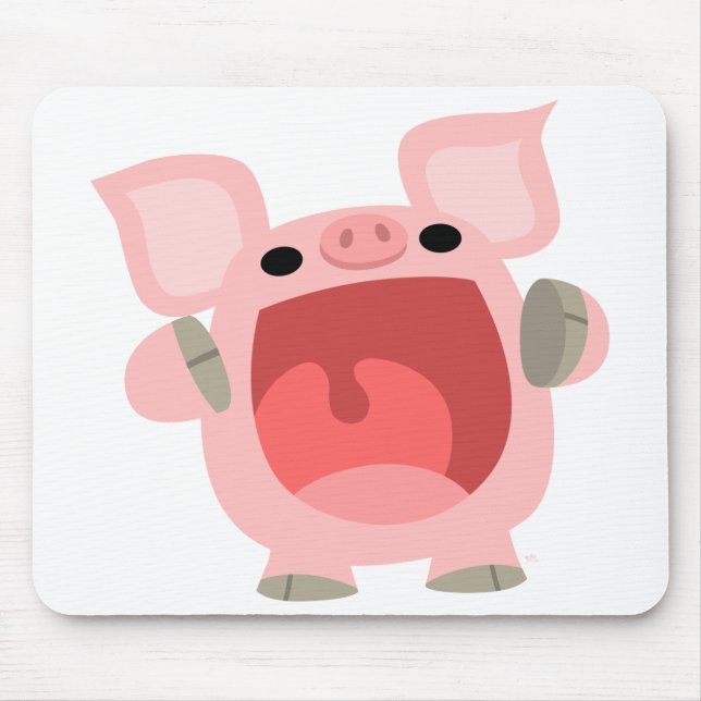 Tapis De Souris "KROUIK-KROUIK ! ! !" Porc mignon Mousepad de (Devant)