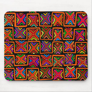 Tapis De Souris Kuna Indian Mola Contrôle de Tribu - Rouge