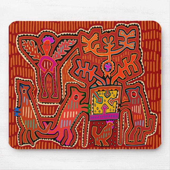 Tapis De Souris Kuna Shaman Peyote Ritual - SCOTUS coupe mes droit (Devant)