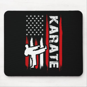 Tapis De Souris Kung Fu Karaté Drapeau Usa Ceinture Noire Arts Mar