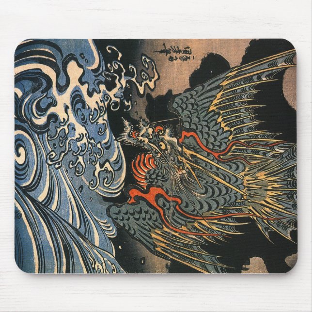 Tapis De Souris Kuniyoshi Utagawa, dragon 2 (Devant)