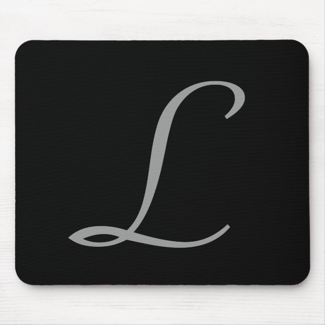 Tapis De Souris L :: Monogram L Elegant Mousepad - Lettre initiale (Devant)