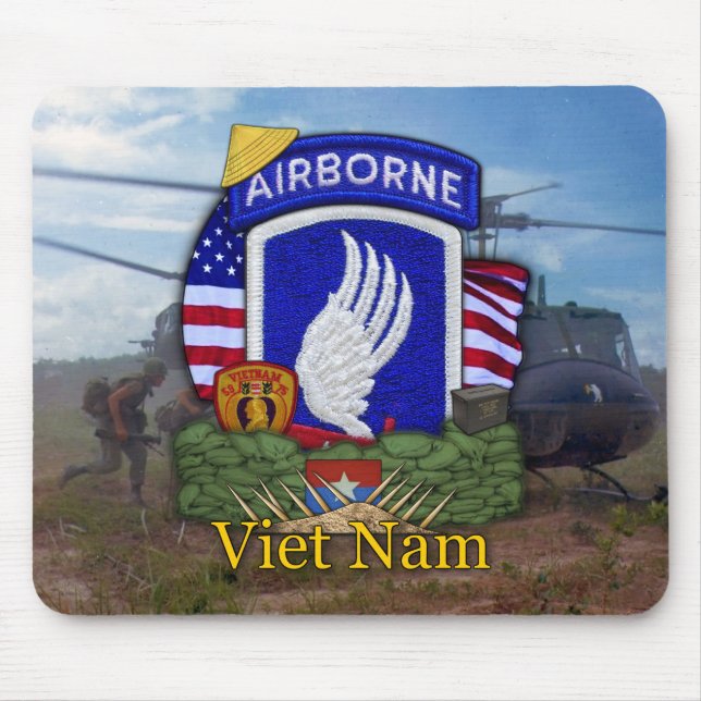 Tapis De Souris la 173rd brigade aéroportée Vietnam contrôle (Devant)