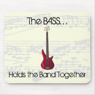 Tapis De Souris La basse tient la bande ensemble Mousepad