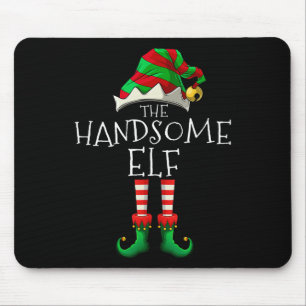 Tapis De Souris La belle famille de Noël des elfes qui correspond 