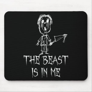 Tapis De Souris La Bête Est En Moi Halloween Costume Mot Design
