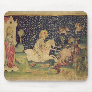 Tapis De Souris La bête est jetée dans le lac du soufre