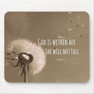 Tapis De Souris La Bible Verse : Dieu est en elle, elle ne tombera