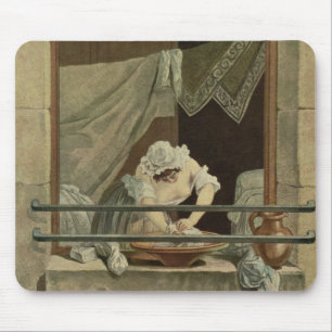 Tapis De Souris La blanchisseuse, gravée par J. Laurent Julien (c