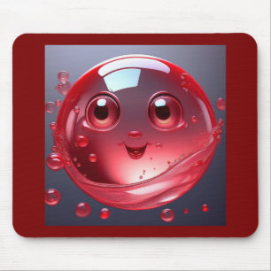 Tapis De Souris La bulle de l'eau rouge Emoji