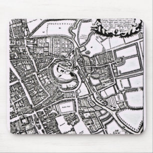 Tapis De Souris La carte de Loggan d'Oxford, feuille occidentale