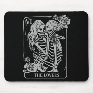 Tapis De Souris La carte de tarot des amants occulte gothique lesb