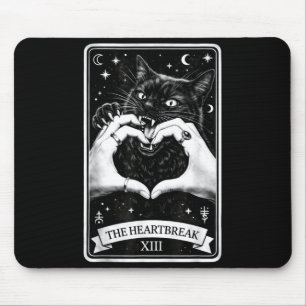 Tapis De Souris La carte de tarot gothique chat de rupture d'art g