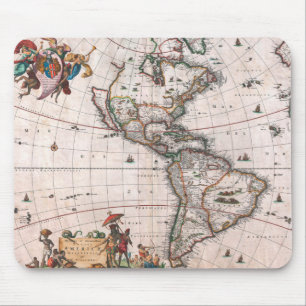 Tapis De Souris La carte Visscher du Nouveau Monde