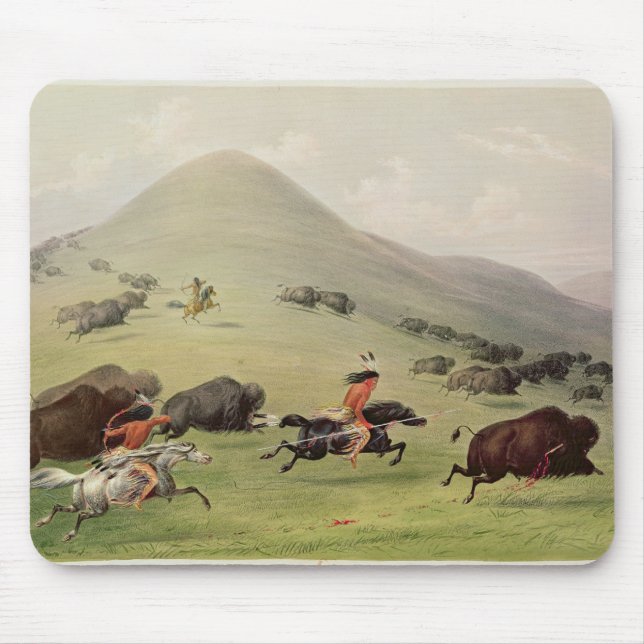 Tapis De Souris La chasse de Buffalo, c.1832 (Devant)