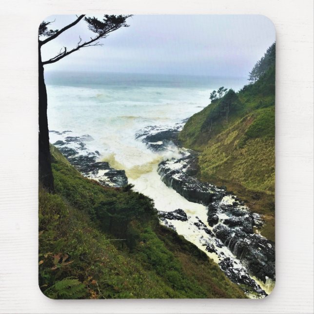 Tapis De Souris La Churn de Devil, le cap Perpetua, l'Oregon Coast (Devant)