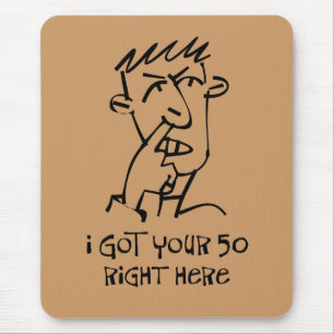 Tapis De Souris la cinquantième récolteuse de nez d'anniversaire