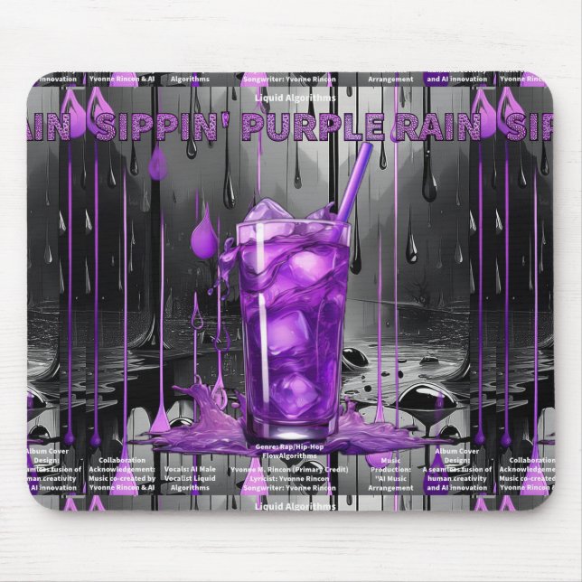 Tapis De Souris La collection de pluies violettes de Sippin Mousep (Devant)