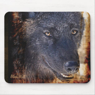 Tapis De Souris La conservation de la faune du loup de bois noir M