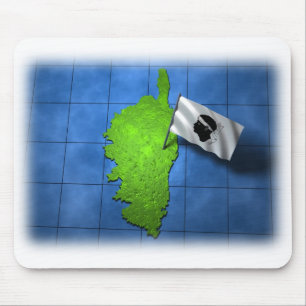 Tapis De Souris La Corse avec son propre drapeau