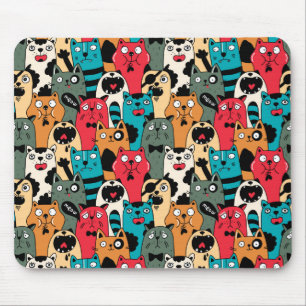 Tapis De Souris La Crowd of cats