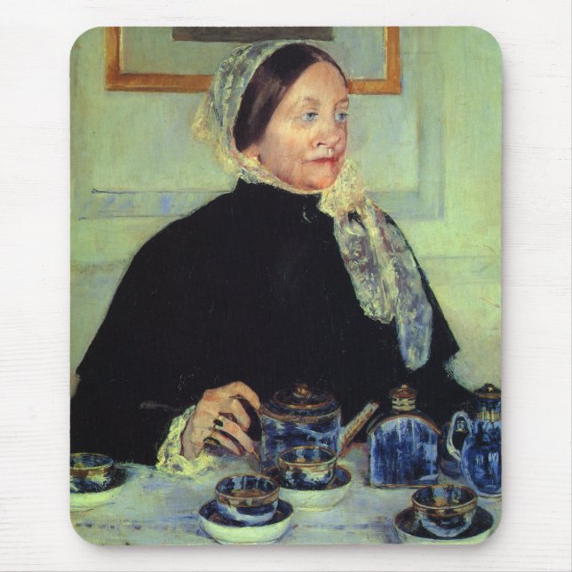 Tapis De Souris La Dame À La Table De Thé (Devant)